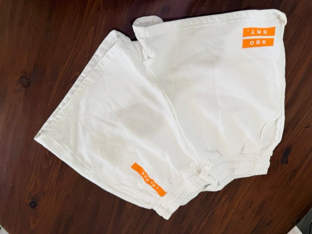 Sabo Skirt White Sweat Shorts - Size Small